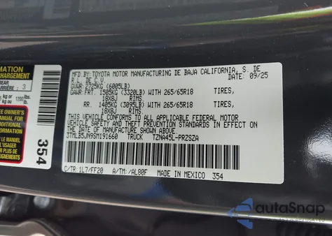 2025 Toyota Tacoma Sr5 z USA, uszkodzony, nr VIN 3TMLB5JN9SM191660